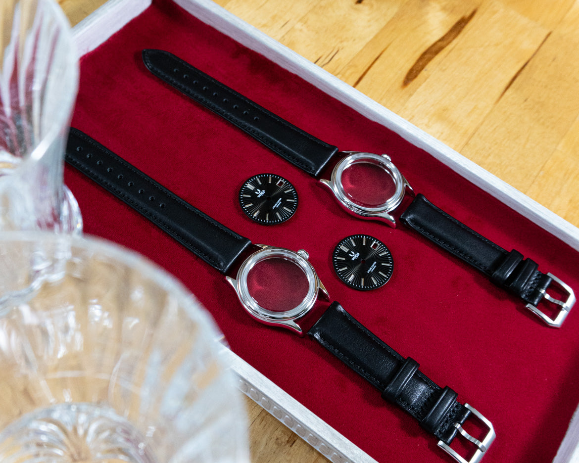 A matching pair for a groom and his best man.