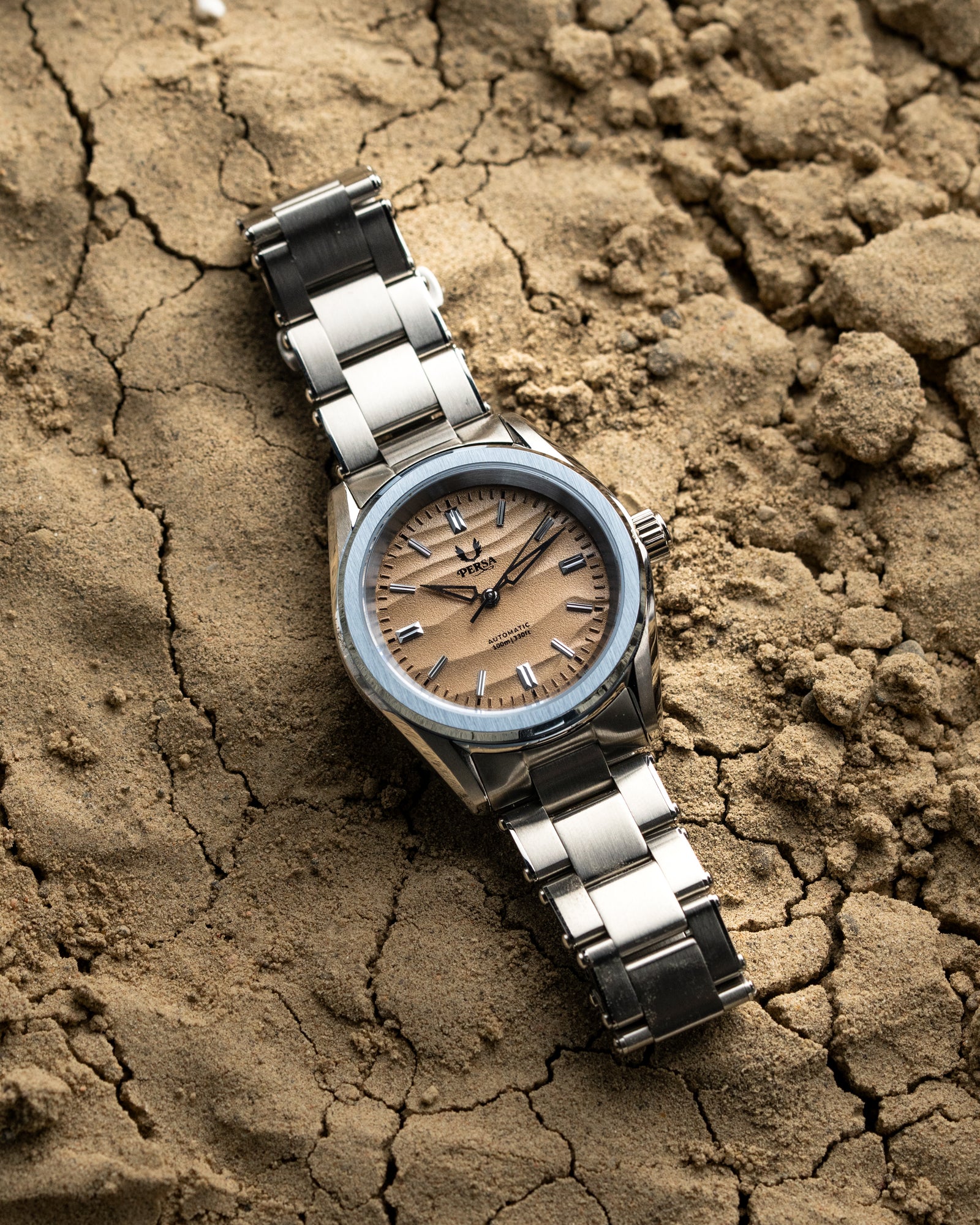 Mirage sand dial automatic watch front view
