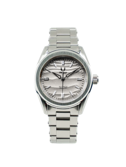 Ivory white dial automatic watch by Persa Watches